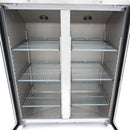 MAXIMA Gastro Kühlschrank - 1200 l - 6 Einstellbare Regale (2/1 GN) - Rostfreier Stahl - mit Glastür