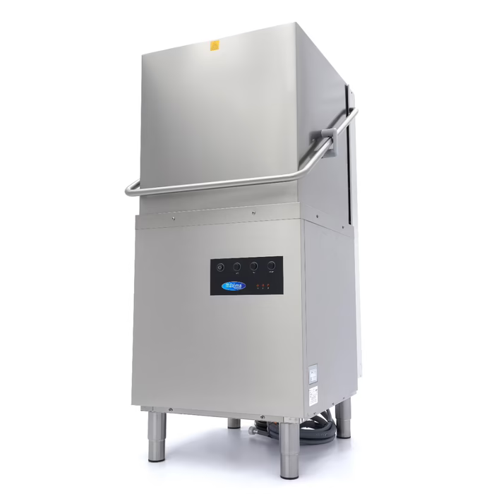 MAXIMA Haubenspülmaschine - 50x50cm - mit Abfluss-, Spül- und Seifenpumpen - 400V