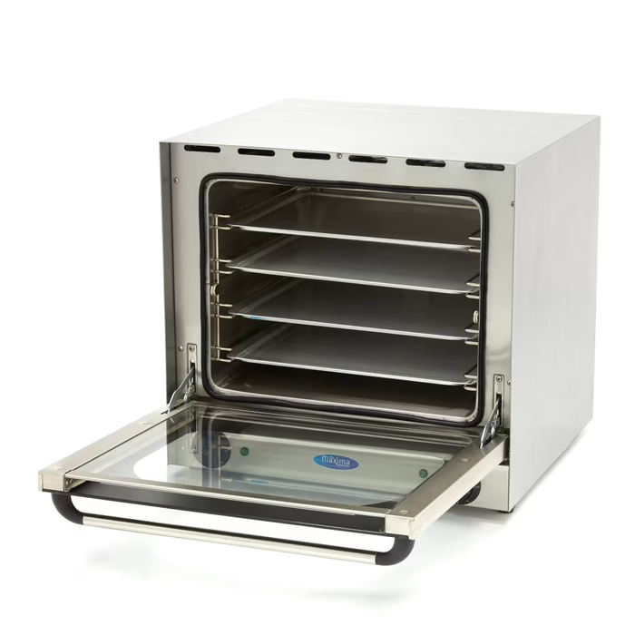 MAXIMA Gastro Konvektionsofen - Passt 4 Tabletts - Eingebauter Timer - Bis zu 300 ° C
