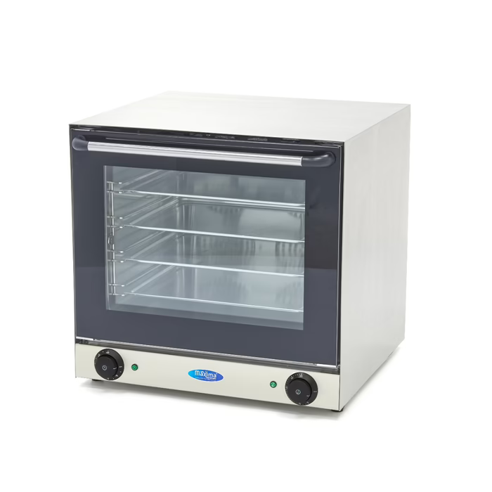 MAXIMA Gastro Konvektionsofen - Passt 4 Tabletts - Eingebauter Timer - Bis zu 300 ° C