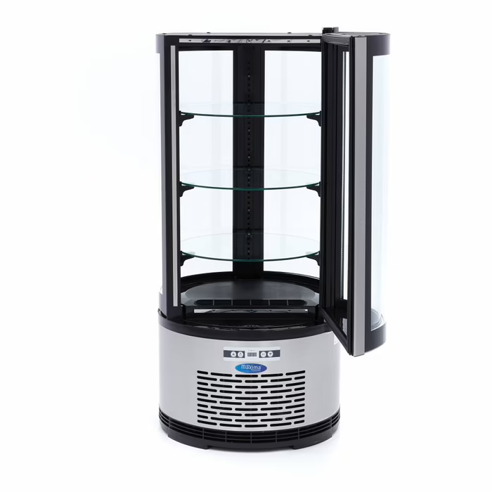 MAXIMA Gastro Glastürkühlschränke - 100 l - 48 cm - Runde