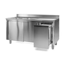 Spülschrank mit Abfallbehälter, 2 Becken links, Bautiefe 600 mm | 1800x600x850 mm