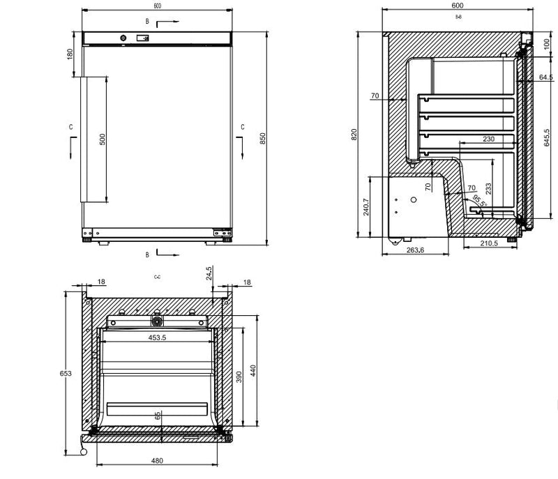Bergman  Ecoline Lagerkühlschrank Abs - 110 L