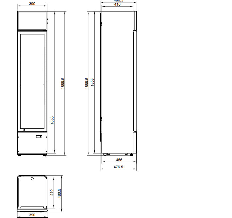 Bergman  Ecoline Getränkekühlschrank 160 Slim (230 V)