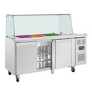 Polar Serie U Premium Dreitürige Saladette Thekenkühlschrank Polar Serie U