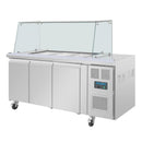 Polar Serie U Premium Dreitürige Saladette Thekenkühlschrank Polar Serie U