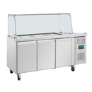 Polar Serie U Premium Dreitürige Saladette Thekenkühlschrank Polar Serie U