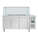 Polar Serie U Premium Dreitürige Saladette Thekenkühlschrank Polar Serie U