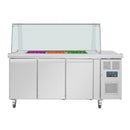 Polar Serie U Premium Dreitürige Saladette Thekenkühlschrank Polar Serie U