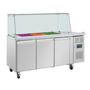 Polar Serie U Premium Dreitürige Saladette Thekenkühlschrank Polar Serie U