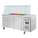 Polar Serie U Premium Dreitürige Saladette Thekenkühlschrank Polar Serie U