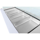 Polar Serie U Premium Viertürige Saladette Thekenkühlschrank mit Schutz