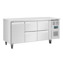 Polar Serie U Premium Kühlschrank mit einer Tür und 4 Schubladen 358 Ltr.