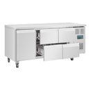 Polar Serie U Premium Kühlschrank mit einer Tür und 4 Schubladen 358 Ltr.