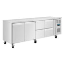 Polar Serie U Premium Doppeltür und 4 Schubladen Kühlschrank 476Ltr