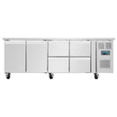 Polar Serie U Premium Doppeltür und 4 Schubladen Kühlschrank 476Ltr