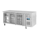 Polar Serie U Premium 3-türiger Thekenkühlschrank mit Glastüren