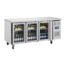 Polar Serie U Premium 3-türiger Thekenkühlschrank mit Glastüren