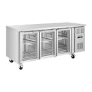 Polar Serie U Thekenkühlschrank 3-türig mit Glastüren