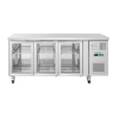 Polar Serie U Thekenkühlschrank 3-türig mit Glastüren