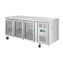 Polar Serie U Thekenkühlschrank 3-türig mit Glastüren