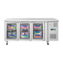 Polar Serie U Thekenkühlschrank 3-türig mit Glastüren