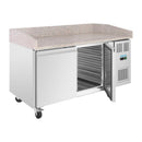 Polar Serie U Doppelter Pizzatisch mit Granitplatte 428Ltr