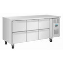 Polar Serie U 6 Schubladen Gastronorm Unterbau-Kühlschrank