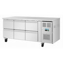 Polar Serie U 6 Schubladen Gastronorm Unterbau-Kühlschrank