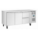 Polar Serie U 2 Türen & 2 Schubladen Thekenkühlschrank 242L