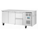 Polar Serie U 2 Türen & 2 Schubladen Thekenkühlschrank 242L