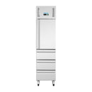 Polar Serie G Einzeltür & 3 Schubladen Slimline GN Schrankkühlschrank