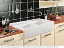 Villeroy & Boch Spülstein Doppelbecken Ivory - 6323 92 FU Keramikspüle Excenterbetätigung inkl. Hahnloch 1 + 2