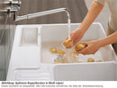 Villeroy & Boch Spülstein Doppelbecken Ivory - 6323 92 FU Keramikspüle Excenterbetätigung inkl. Hahnloch 1 + 2