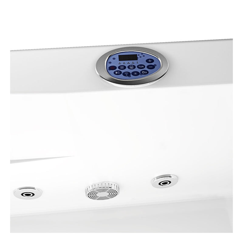 Acqua Vapore Whirlpool Pool Badewanne Eckwanne Wanne W12HZ-TH-C-SC 180x135cm Ringzirkulation, aktive Schlauch-Reinigung
