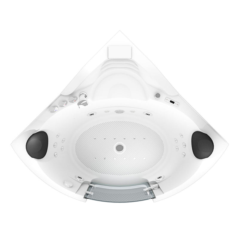 Acqua Vapore Whirlpool Pool Badewanne Eckwanne Wanne W60-TH-SC 140x140cm mit Tür Walk-in-Pool aktive Schlauch-Reinigung