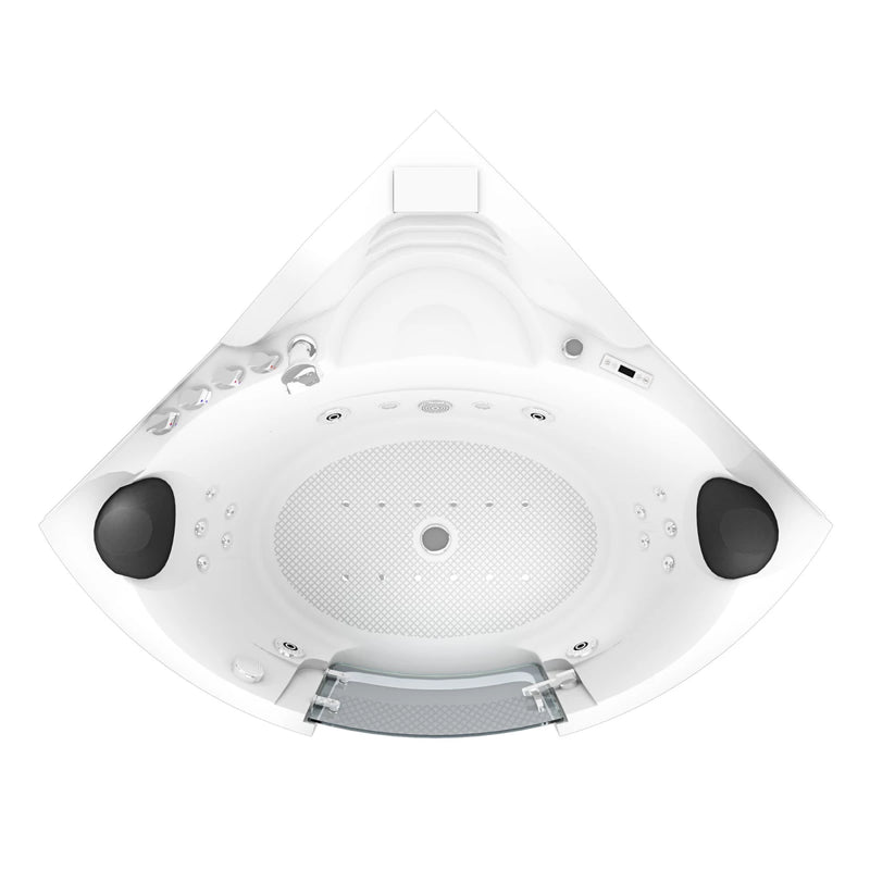 Acqua Vapore Whirlpool Pool Badewanne Eckwanne Wanne W60H-TH-SC 140x140cm mit Tür Walk-in-Pool aktive Schlauch-Reinigung