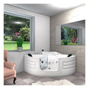 Acqua Vapore Whirlpool Pool Badewanne Eckwanne Wanne W70 150x150cm mit Tür Walk-in-Pool passive Schlauch-Reinigung