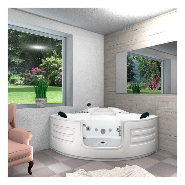 Acqua Vapore Whirlpool Pool Badewanne Eckwanne Wanne W70H-ALL 150x150cm mit Tür Walk-in-Pool