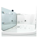 Acqua Vapore Whirlpool Pool Badewanne Eckwanne Wanne W70H-TH 150x150cm mit Tür Walk-in-Pool passive Schlauch-Reinigung