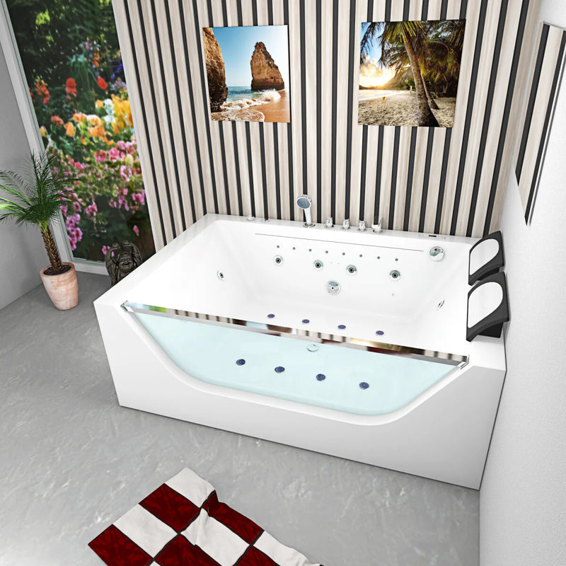 Acqua Vapore Whirlpool Pool Badewanne Wanne W42-L-SC-EA 180x120cm Reinigungsfunktion aktive Schlauch-Reinigung
