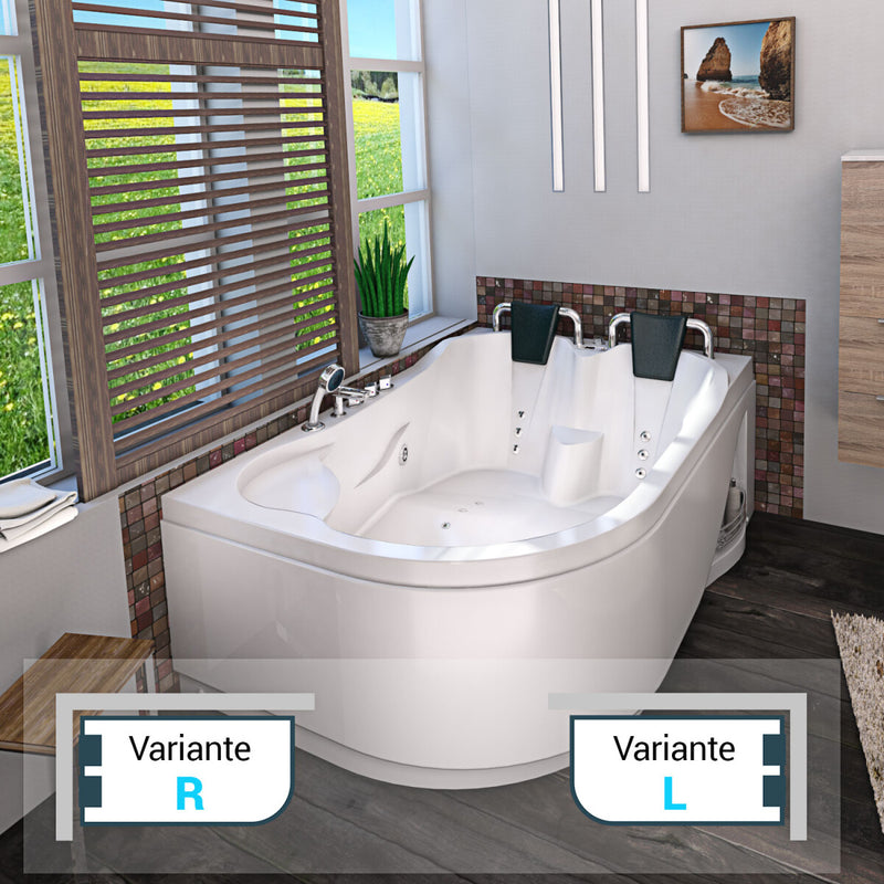 Acqua Vapore Whirlpool Topausstattung Pool Badewanne Eckwanne Wanne W23H-L 182x120cm