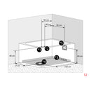 Acqua Vapore Whirlpool Topausstattung Pool Badewanne Eckwanne Wanne W23H-L 182x120cm