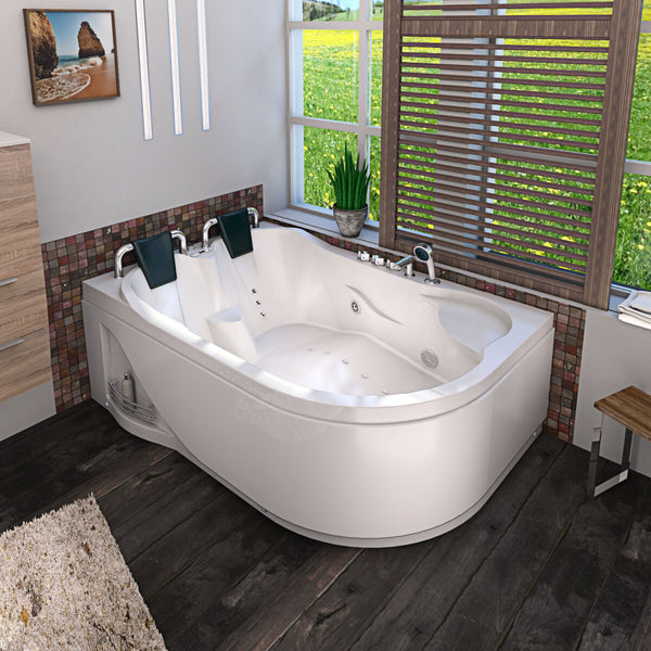Acqua Vapore Whirlpool Topausstattung Pool Badewanne Eckwanne Wanne W23H-R 120x182cm