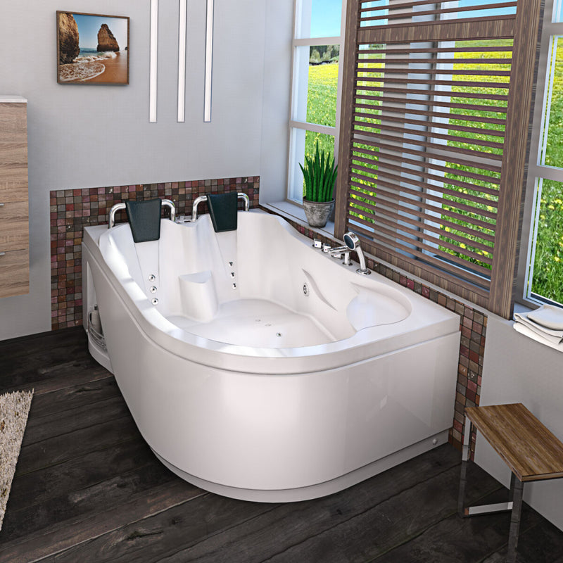 Acqua Vapore Whirlpool Topausstattung Pool Badewanne Eckwanne Wanne W23H-R 120x182cm