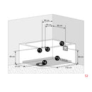 Acqua Vapore Whirlpool Topausstattung Pool Badewanne Eckwanne Wanne W23H-TH-L 182x120cm