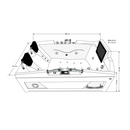 Acqua Vapore Whirlpool Vollausstattung Pool Badewanne Wanne mit TV T18L 188x120cm