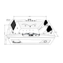 Acqua Vapore Whirlpool Vollausstattung Pool Wanne Eckwanne mit TV T18R 120x188cm