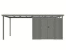 StarLine Metall Gerätehaus Modell Style 7,56 m² Spar-Set-1 Alu Grau