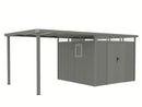 StarLine Metall Gerätehaus Modell Style 7,56 m² Spar-Set-1 Alu Grau